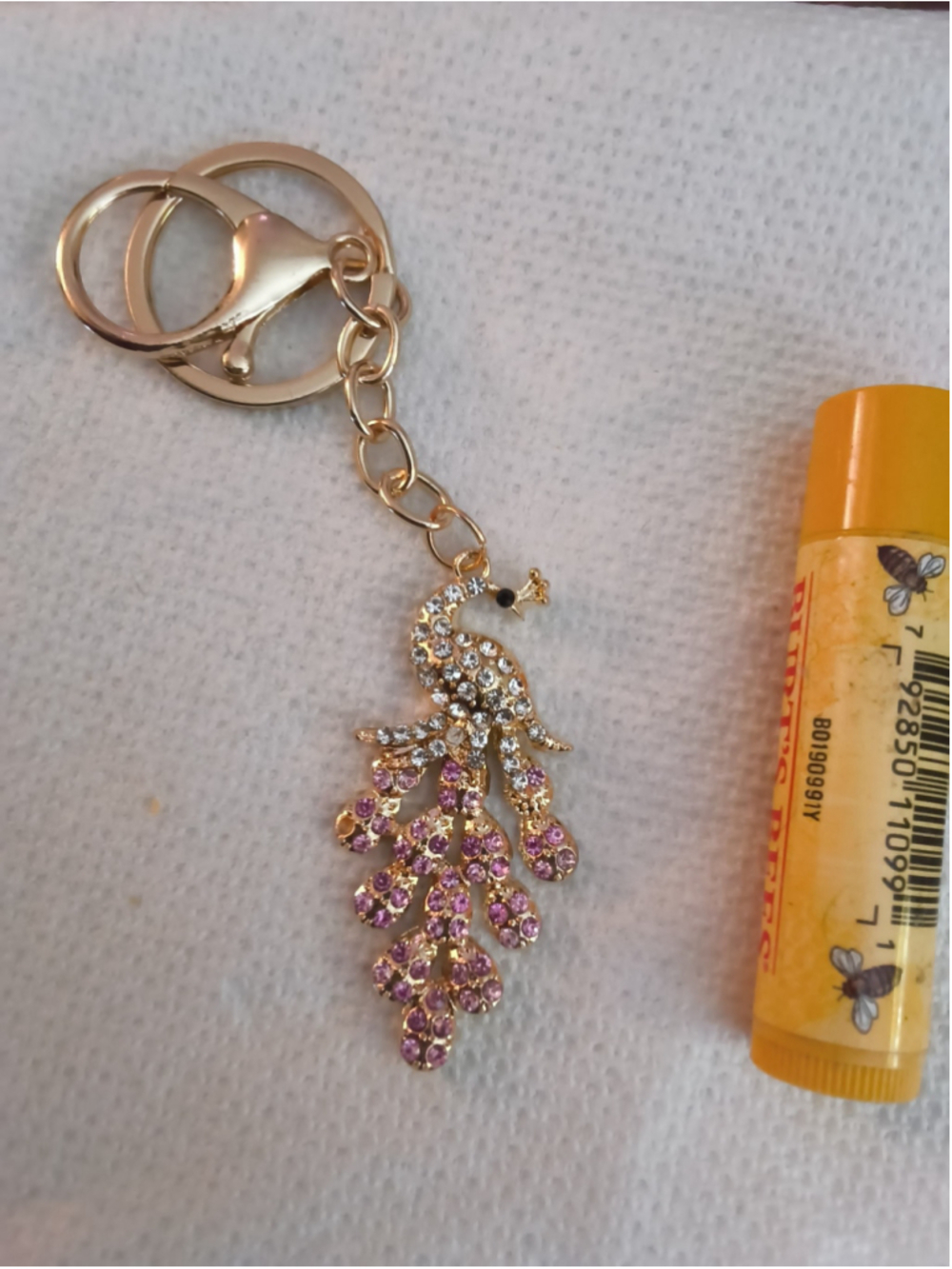 Peacock bag,key charm